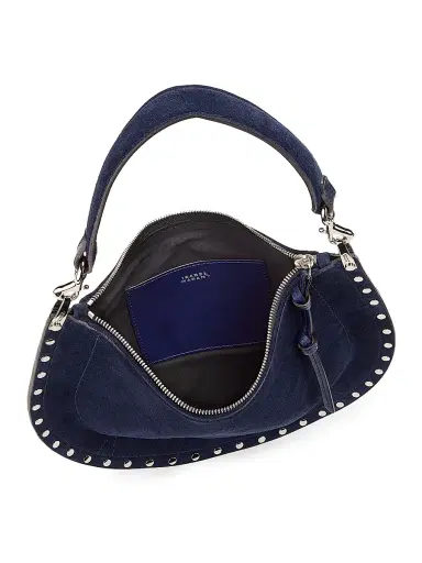 Isabel Marant Women's Oskan Soft Zipped Suede Shoulder Bag - Dark Midnight | Thumbnail 5 Isabel Marant Women's Oskan Soft Zipped Suede Shoulder Bag - Dark Midnight | Thumbnail 5