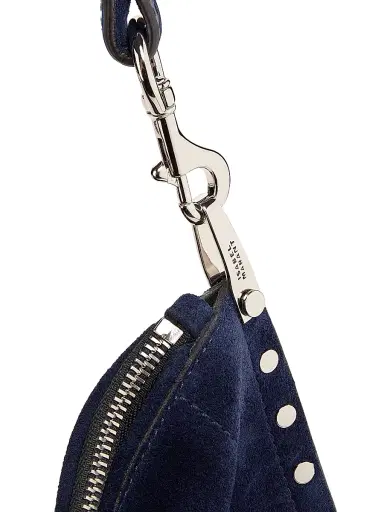 Isabel Marant Women's Oskan Soft Zipped Suede Shoulder Bag - Dark Midnight | Thumbnail 6 Isabel Marant Women's Oskan Soft Zipped Suede Shoulder Bag - Dark Midnight | Thumbnail 6