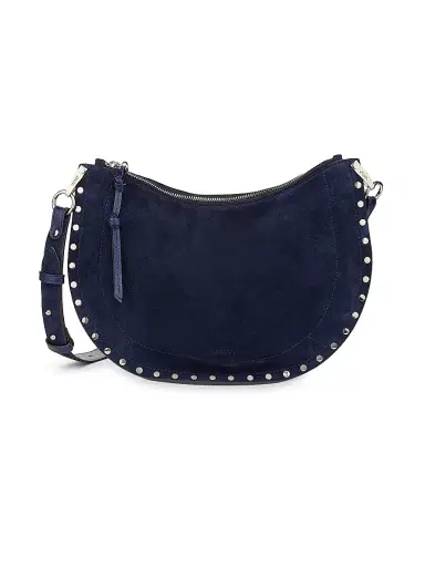 Isabel Marant Women's Oskan Soft Zipped Suede Shoulder Bag - Dark Midnight | Thumbnail 8 Isabel Marant Women's Oskan Soft Zipped Suede Shoulder Bag - Dark Midnight | Thumbnail 8