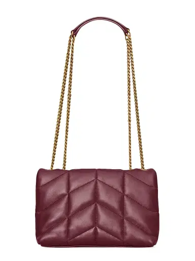 Saint Laurent Women's Puffer Toy Shoulder Bag in Quilted Lambskin - Rouge Cabernet | Thumbnail 3 Saint Laurent Women's Puffer Toy Shoulder Bag in Quilted Lambskin - Rouge Cabernet | Thumbnail 3