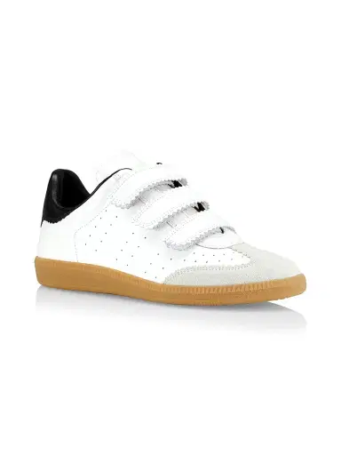Isabel Marant Women's Beth Leather Low-Top Sneakers - White - Size 11 | Thumbnail 2