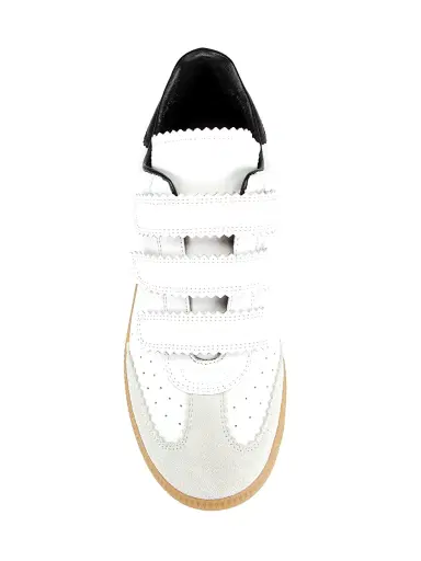 Isabel Marant Women's Beth Leather Low-Top Sneakers - White - Size 11 | Thumbnail 5