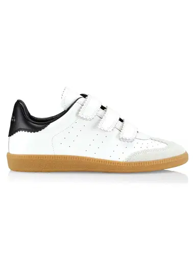Isabel Marant Women's Beth Leather Low-Top Sneakers - White - Size 11 | Thumbnail 1