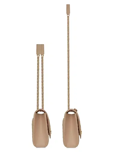 Saint Laurent Women's Envelope Medium Chain Bag in Mix Matelassé - Dark Beige | Thumbnail 6 Saint Laurent Women's Envelope Medium Chain Bag in Mix Matelassé - Dark Beige | Thumbnail 6