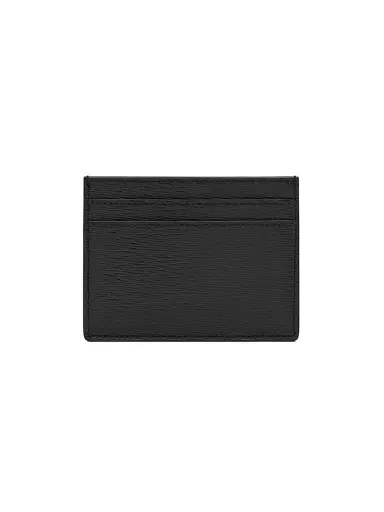 Saint Laurent Men's Card Case In Ripple Embossed Leather - Black | Thumbnail 2 Saint Laurent Men's Card Case In Ripple Embossed Leather - Black | Thumbnail 2
