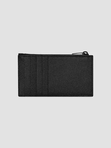 Saint Laurent Women's Cassandre Matelassé Zipped Fragments Card Case | Thumbnail 2 Saint Laurent Women's Cassandre Matelassé Zipped Fragments Card Case | Thumbnail 2