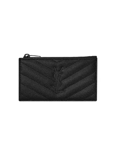 Saint Laurent Women's Cassandre Matelassé Zipped Fragments Card Case | Thumbnail 1 Saint Laurent Women's Cassandre Matelassé Zipped Fragments Card Case | Thumbnail 1
