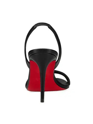 Christian Louboutin Women's O Marylin 85MM Leather Sandals - Black | Thumbnail 7 Christian Louboutin Women's O Marylin 85MM Leather Sandals - Black | Thumbnail 7