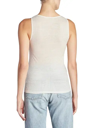 Saint Laurent Women's Cassandre Tank Top - Beige Rouge - Size Large | Thumbnail 4