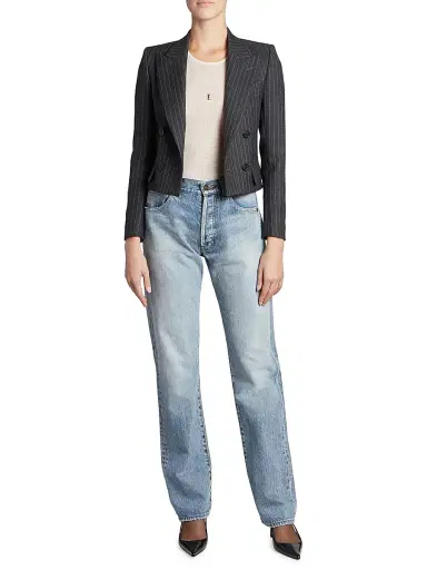 Saint Laurent Women's Cassandre Tank Top - Beige Rouge - Size Large | Thumbnail 6