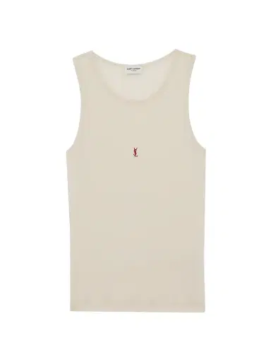 Saint Laurent Women's Cassandre Tank Top - Beige Rouge - Size Large | Thumbnail 1