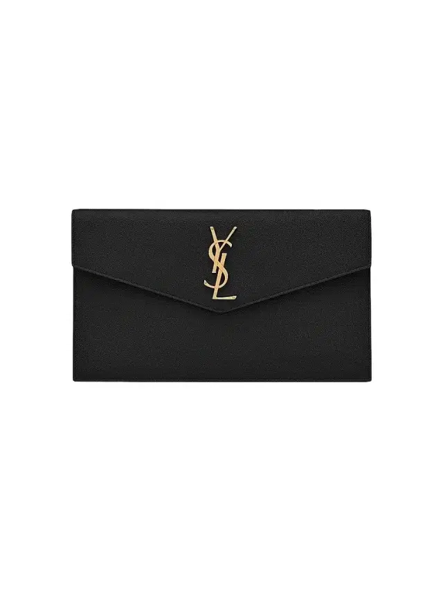 Saint Laurent Women's Uptown Pouch in Grain De Poudre Embossed Leather - Dark Beige