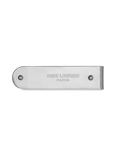 Saint Laurent Men's ID Money Clip in Metal | Thumbnail 1