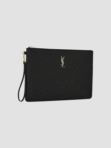 Saint Laurent Women's Cassandre Matelasse Document Holder in Quilted Leather | Thumbnail 3 Saint Laurent Women's Cassandre Matelasse Document Holder in Quilted Leather | Thumbnail 3