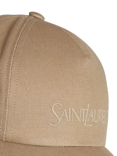 Saint Laurent Men's Cap In Gabardine - Beige - Size XL | Thumbnail 4
