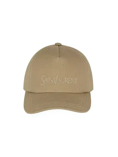 Saint Laurent Men's Cap In Gabardine - Beige - Size XL | Thumbnail 1