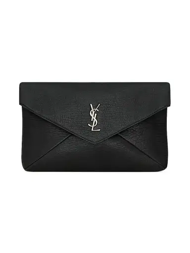 Saint Laurent Men's Cassandre Large Envelope Pouch In Lambskin | Thumbnail 1