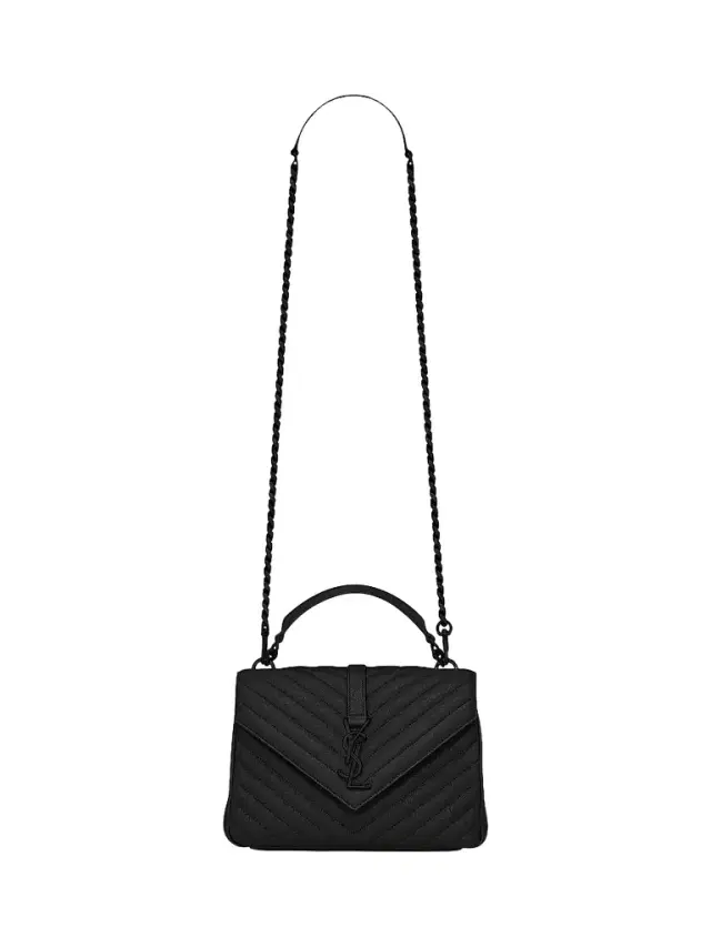 Women's College Chain Bag in Quilted Leather - Nero