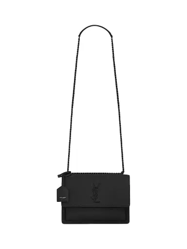 Saint Laurent Women's Sunset Medium Chain Bag in Smooth Leather - Nero | Thumbnail 1 Saint Laurent Women's Sunset Medium Chain Bag in Smooth Leather - Nero | Thumbnail 1