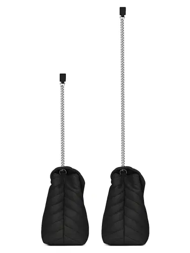 Saint Laurent Women's Loulou Shoulder Bag in Quilted Leather - Black | Thumbnail 3 Saint Laurent Women's Loulou Shoulder Bag in Quilted Leather - Black | Thumbnail 3