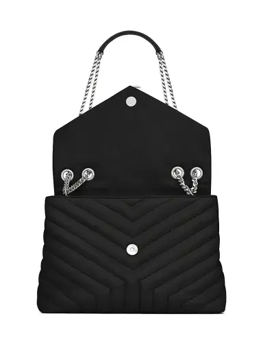 Saint Laurent Women's Loulou Shoulder Bag in Quilted Leather - Black | Thumbnail 4 Saint Laurent Women's Loulou Shoulder Bag in Quilted Leather - Black | Thumbnail 4
