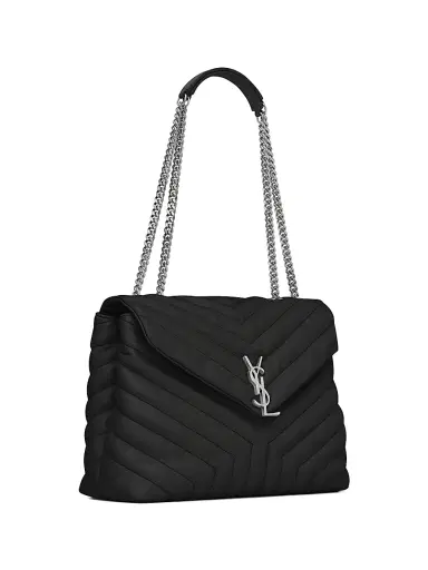 Saint Laurent Women's Loulou Shoulder Bag in Quilted Leather - Black | Thumbnail 5 Saint Laurent Women's Loulou Shoulder Bag in Quilted Leather - Black | Thumbnail 5