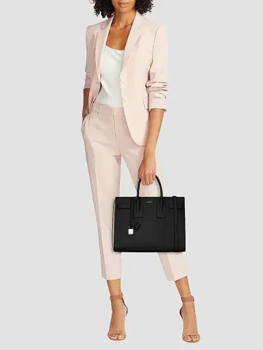 Saint Laurent Women's Sac De Jour Small in Grained Leather - Nero | Thumbnail 2 Saint Laurent Women's Sac De Jour Small in Grained Leather - Nero | Thumbnail 2