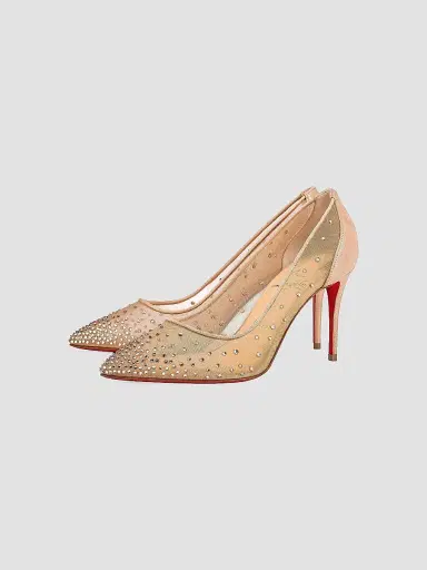 Christian Louboutin Women's Follies Strass 85MM Mesh Pumps | Thumbnail 2 Christian Louboutin Women's Follies Strass 85MM Mesh Pumps | Thumbnail 2