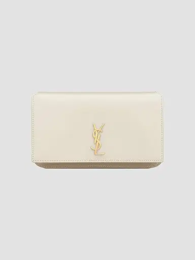 Saint Laurent Women's Cassandre Phone Holder with Strap in Smooth Leather | Thumbnail 3 Saint Laurent Women's Cassandre Phone Holder with Strap in Smooth Leather | Thumbnail 3