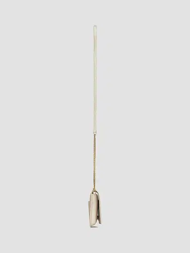 Saint Laurent Women's Cassandre Phone Holder with Strap in Smooth Leather | Thumbnail 4 Saint Laurent Women's Cassandre Phone Holder with Strap in Smooth Leather | Thumbnail 4