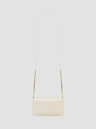Saint Laurent Women's Cassandre Phone Holder with Strap in Smooth Leather | Thumbnail 6 Saint Laurent Women's Cassandre Phone Holder with Strap in Smooth Leather | Thumbnail 6