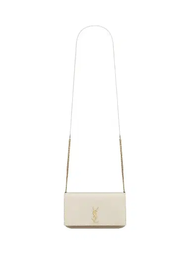 Saint Laurent Women's Cassandre Phone Holder with Strap in Smooth Leather | Thumbnail 1 Saint Laurent Women's Cassandre Phone Holder with Strap in Smooth Leather | Thumbnail 1