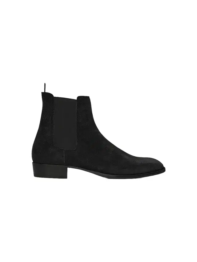 Saint Laurent Men's Wyatt Suede Chelsea Boots - Nero
