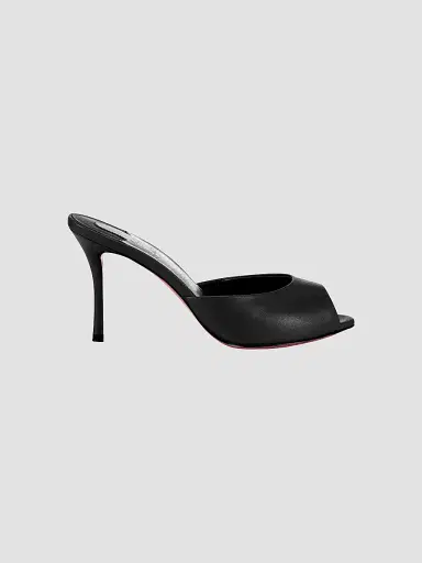 Christian Louboutin Women's Me Dolly 5MM Leather Mules - Black | Thumbnail 5