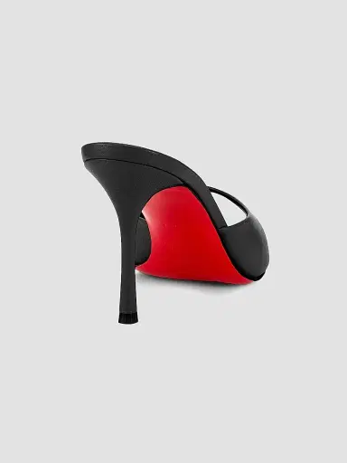 Christian Louboutin Women's Me Dolly 5MM Leather Mules - Black | Thumbnail 7
