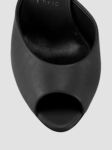Christian Louboutin Women's Me Dolly 5MM Leather Mules - Black | Thumbnail 8