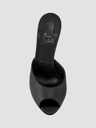 Christian Louboutin Women's Me Dolly 5MM Leather Mules - Black | Thumbnail 9