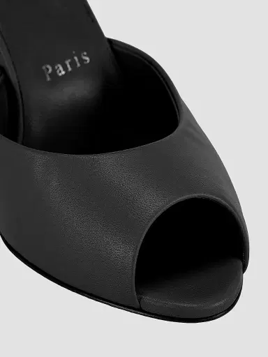Christian Louboutin Women's Me Dolly 5MM Leather Mules - Black | Thumbnail 10