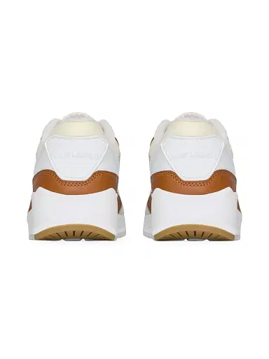Saint Laurent Men's Bump Sneakers In Nylon, Suede And Leather - White Air Grey And Honey | Thumbnail 4