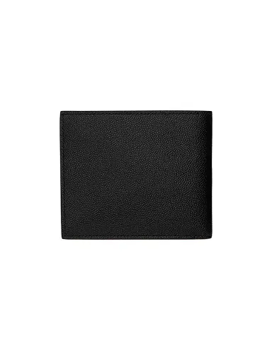 Saint Laurent Men's East West Wallet In Grain De Poudre Embossed Leather - Black | Thumbnail 2