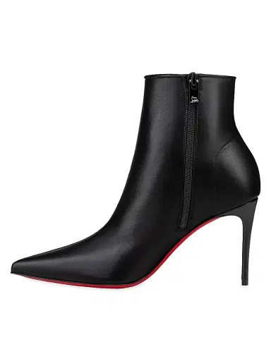 Christian Louboutin Women's Sporty Kate Booty 80MM Leather Boots - Black | Thumbnail 4 Christian Louboutin Women's Sporty Kate Booty 80MM Leather Boots - Black | Thumbnail 4
