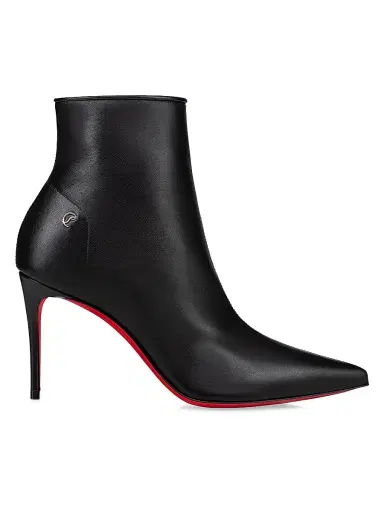 Christian Louboutin Women's Sporty Kate Booty 80MM Leather Boots - Black | Thumbnail 1 Christian Louboutin Women's Sporty Kate Booty 80MM Leather Boots - Black | Thumbnail 1