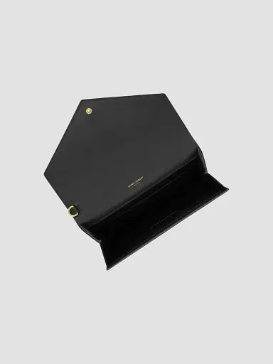 Saint Laurent Women's Cassandre Flap Pouch in Crocodile-Embossed Shiny Leather | Thumbnail 4 Saint Laurent Women's Cassandre Flap Pouch in Crocodile-Embossed Shiny Leather | Thumbnail 4