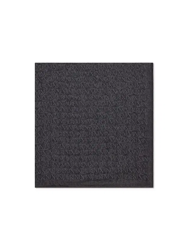 Women's Large Square Scarf in Casein Fiber and Modal Grey