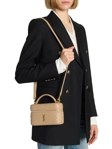 Saint Laurent Women's Gaby Mini Vanity Bag in Lambskin | Thumbnail 3