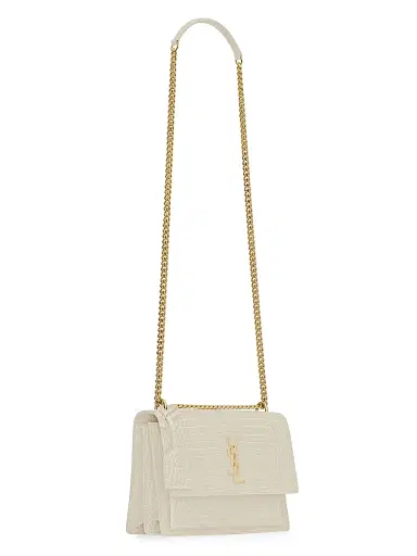 Saint Laurent Women's Medium Sunset Croc-Embossed Leather Shoulder Bag | Thumbnail 5 Saint Laurent Women's Medium Sunset Croc-Embossed Leather Shoulder Bag | Thumbnail 5