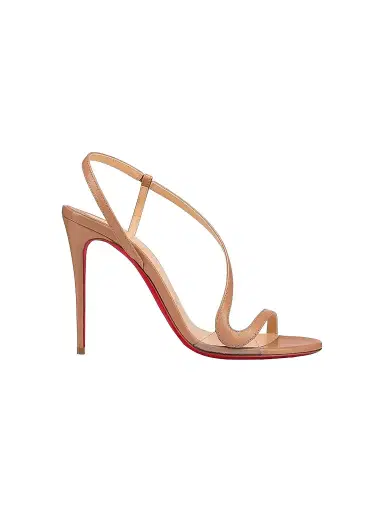 Christian Louboutin Women's Rosalie 100MM Leather Sandals - Beige | Thumbnail 1