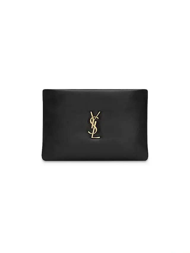 Women's Calypso Mini Pouch in Lambskin - Black