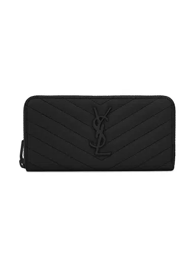 Saint Laurent Women's Cassandre Matelass Zip Around Wallet - Nero | Thumbnail 1 Saint Laurent Women's Cassandre Matelass Zip Around Wallet - Nero | Thumbnail 1