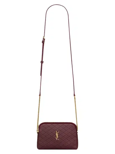 Saint Laurent Women's Gaby Zipped Pouch in Quilted Lambskin | Thumbnail 1 Saint Laurent Women's Gaby Zipped Pouch in Quilted Lambskin | Thumbnail 1